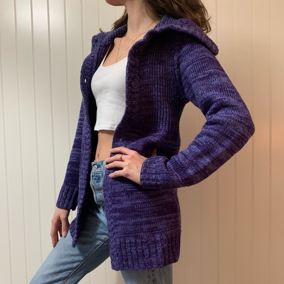 Women’s Cowl-Neck Cardigan - Picture 3 of 6